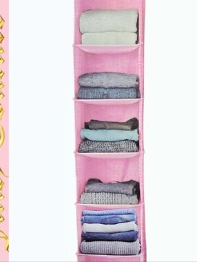 Juicy Couture Home Word Play Logo 6-Shelf Hanging Closet Organizer